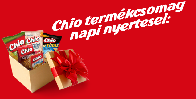 Chio termékcsomag napi nyertesei: